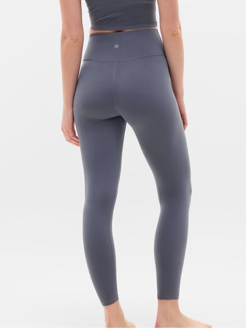 Athleta Women’s Lavender/Gray-ish Salutation Stash Pocket 7/8 High Rise Leggings